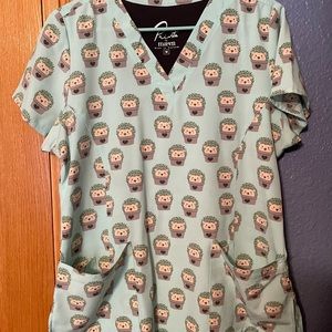Prints by Maevn scrub top
